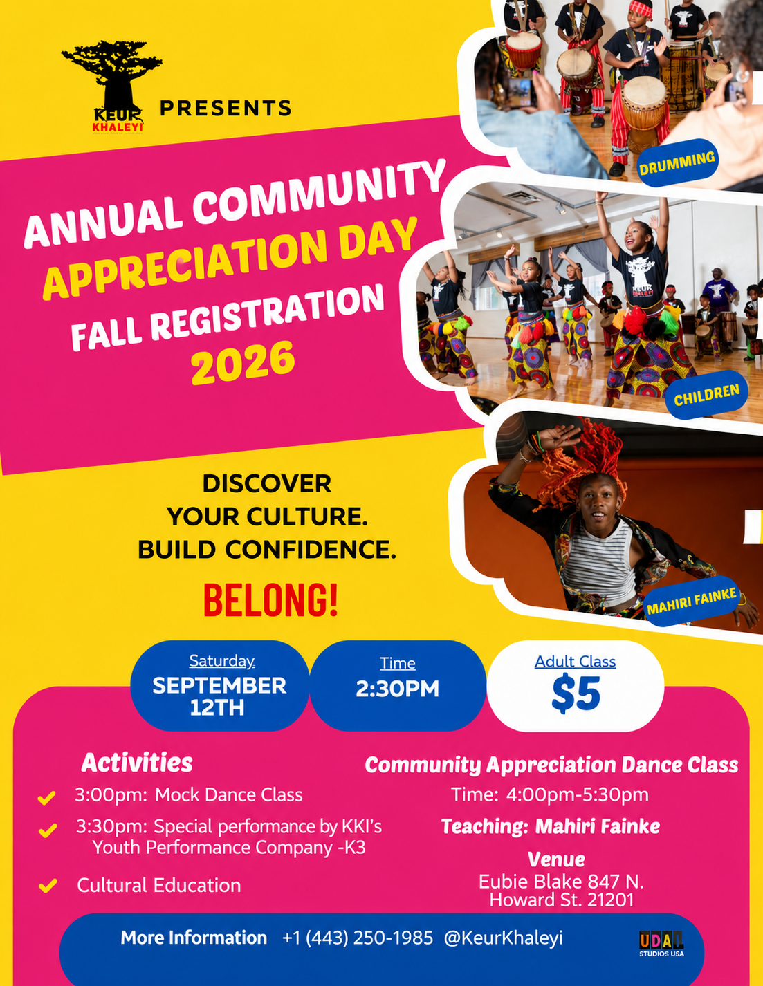 Keur Khaleyi African Dance’s Annual Community Appreciation Day
